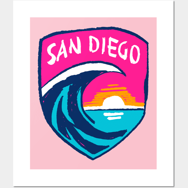 San Diego Waveeee FC 06 Wall Art by Very Simple Graph